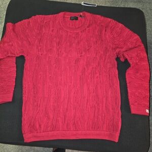 Red Cable Knit Sweater